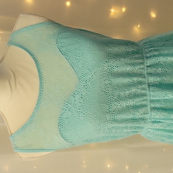 Mint green lace handkerchief dress size xl - Picture 7 of 8